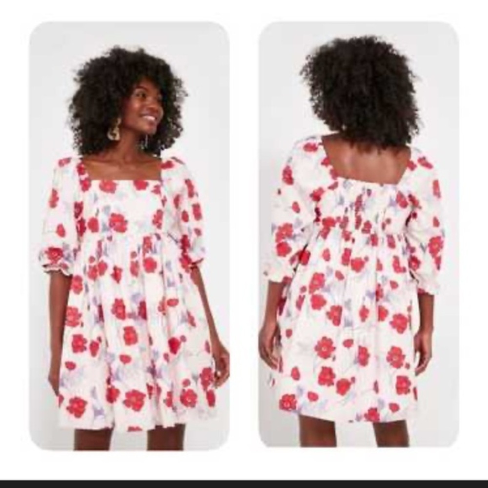 NWT Hyacinth House By Tuckernuck Square Neck Veronica Floral Cotton Dress large